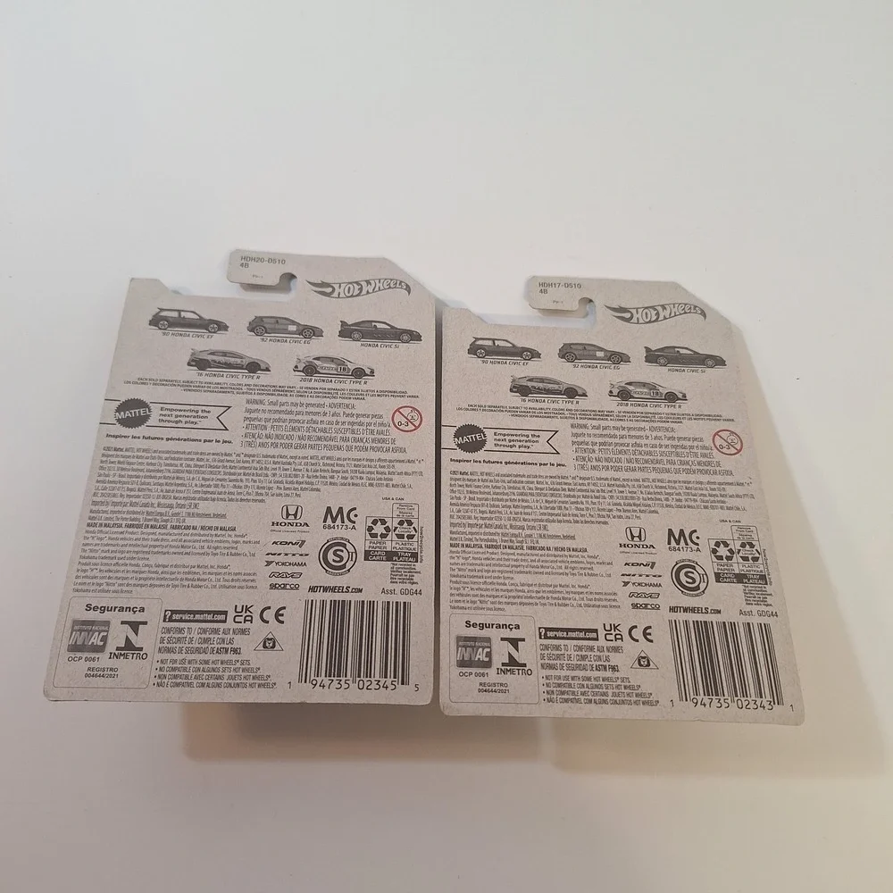 Hotwheels Honda Series‎ 2022 Set of 2(90's & 92's) - Wallmart Exclusive